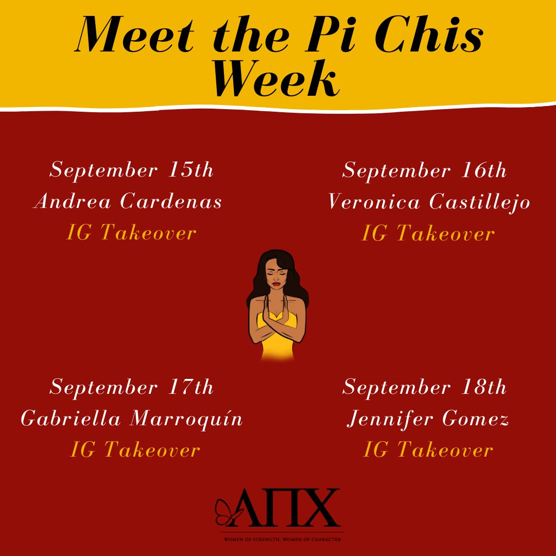 Theta_LPC's tweet image. Join us this week to get to know each of our Chapter Hermanas and to experience a day in their lives!