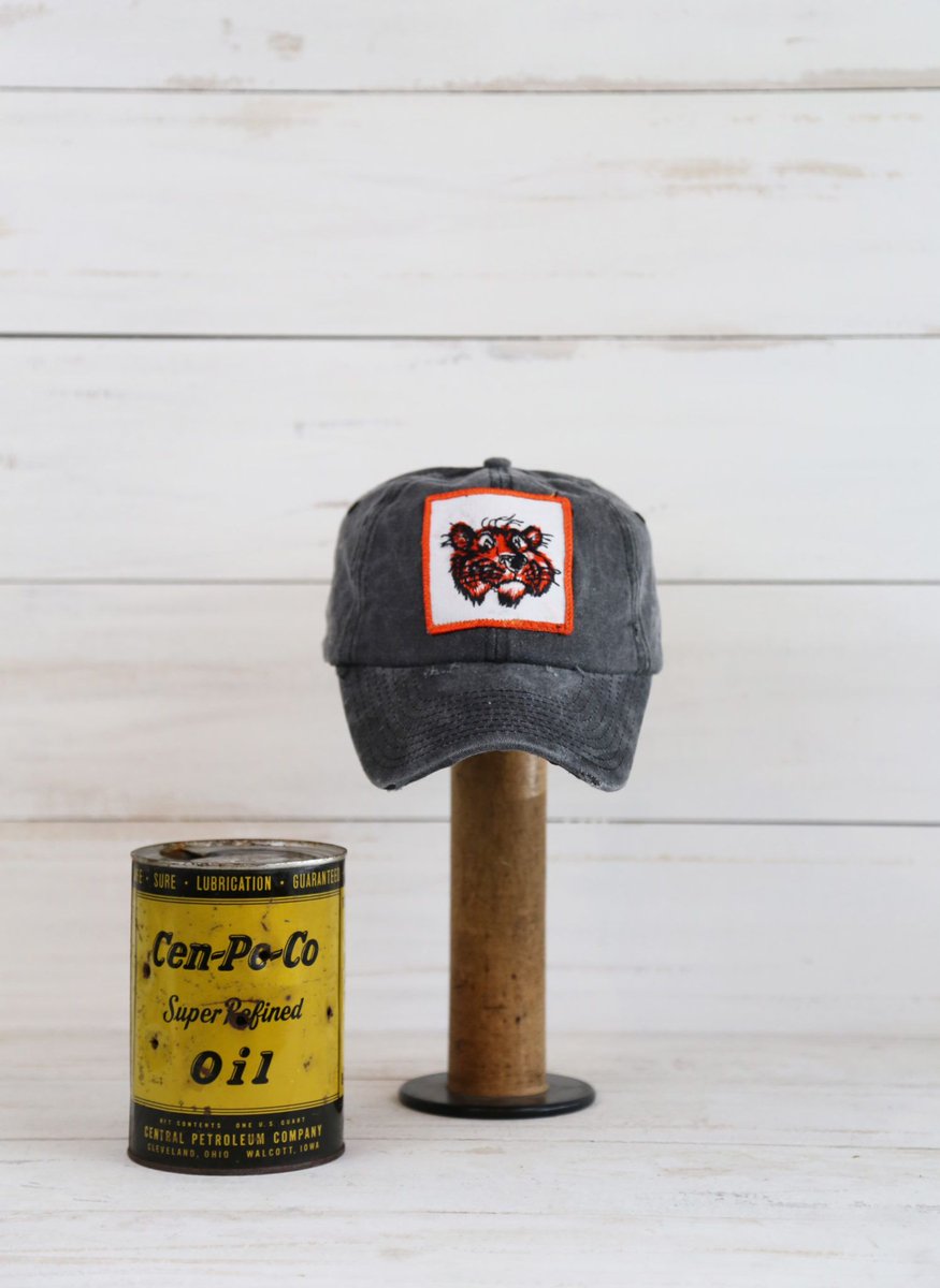 <a href="/wyattsgarage/">wyattsgarage</a> #wyattsgarage #essotiger #esso WG Distressed Hat with Vintage Esso Tiger Patch buff.ly/33r4jLF