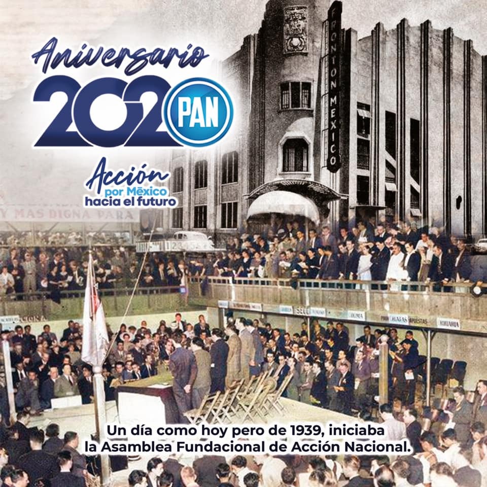 panguasave's tweet photo. Hoy conmemoramos el inicio de la asamblea fundacional de Acción Nacional. Desde el inicio hasta la actualidad, hemos sido parte de la construcción de la democracia, las instituciones, las libertades y un mejor México.
#HacemosLoCorrecto https://t.co/RC8oHjZBGq