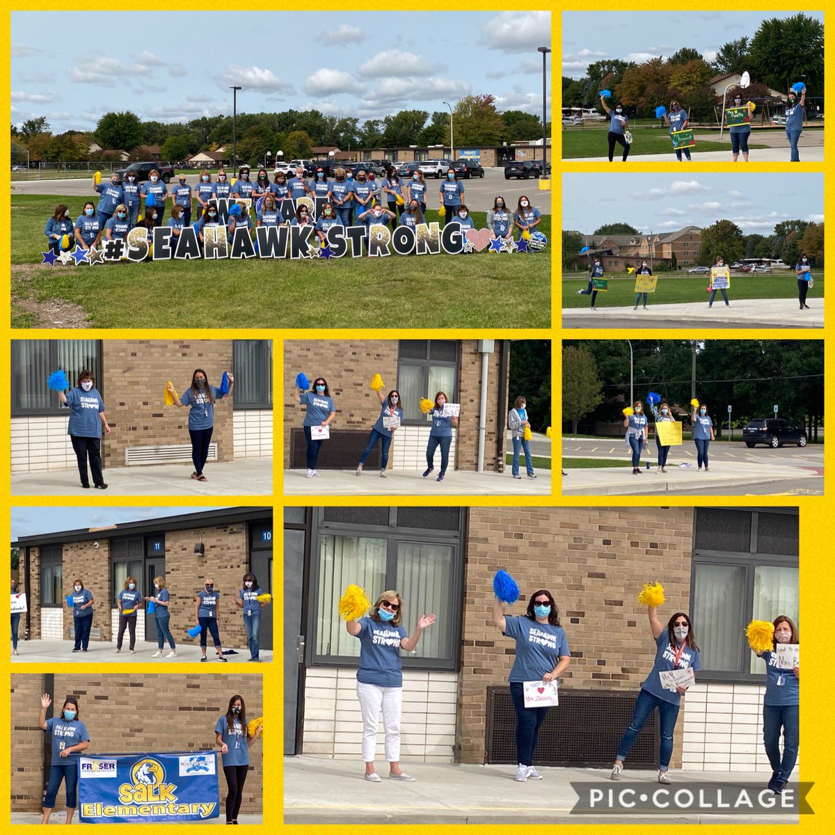 We are Seahawk Strong!  Thank you for your support and we are in this TOGETHER!  #SalkSoars #Fraserfamily 💛💙