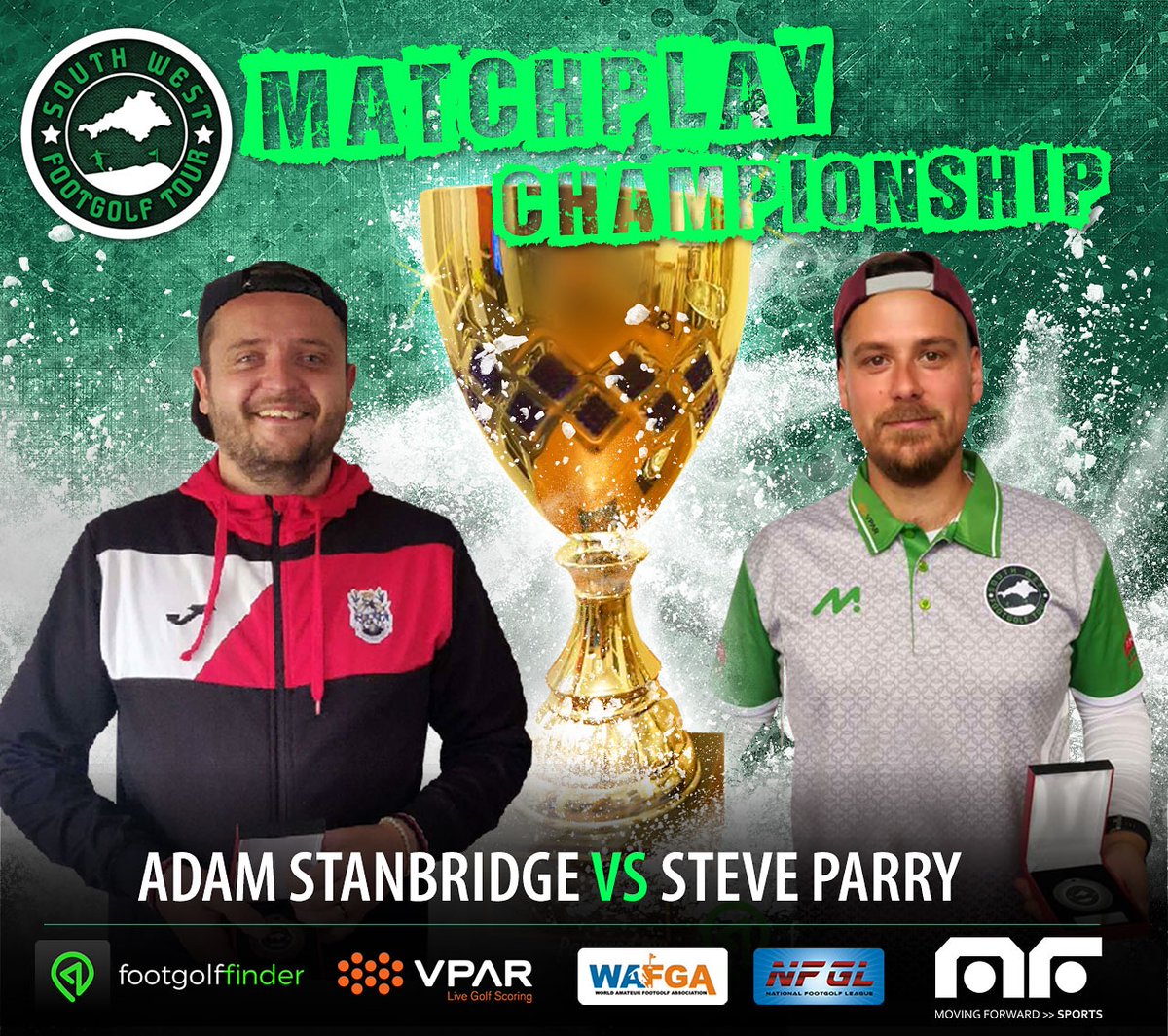 SWFootGolfTour's tweet image. This Saturday the 2nd of our Matchplay finals takes place, kicking off just before 4pm LIVE on our Facebook page!

Adam Stanbridge is a first time finalist and Steve Parry takes part in his 2nd consecutive final.

It's a tough one to call, who's your money on? 🤔

#SWfootgolf