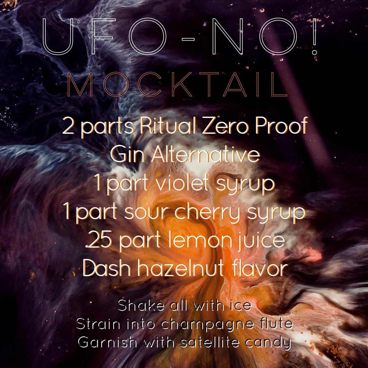 CrackpotHour's tweet photo. The UFO-No! is our take on the classic Aviation cocktail. In Friday’s episode we will be discussing this drink (mocktail always included!) along with the exciting story of a man who tried to build his own UFO. You won’t want to miss this one! https://t.co/XssYWcaKGO