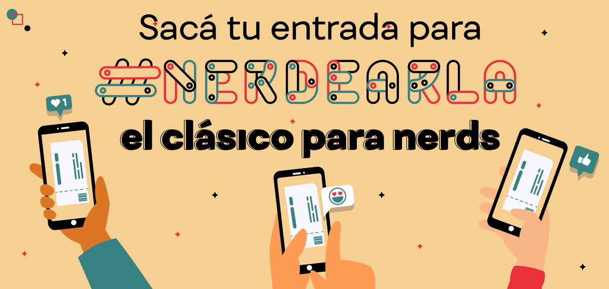¡El registro a #nerdearla 2020 está abierto! 🤗🤩🥳
¡Sí! Va acercándose la 7ma edición de #nerdearla Sacá tus entradas ahora 👉nerdear.la🎉✨Y dejá que del resto ¡nos encargamos nosotros! 😉