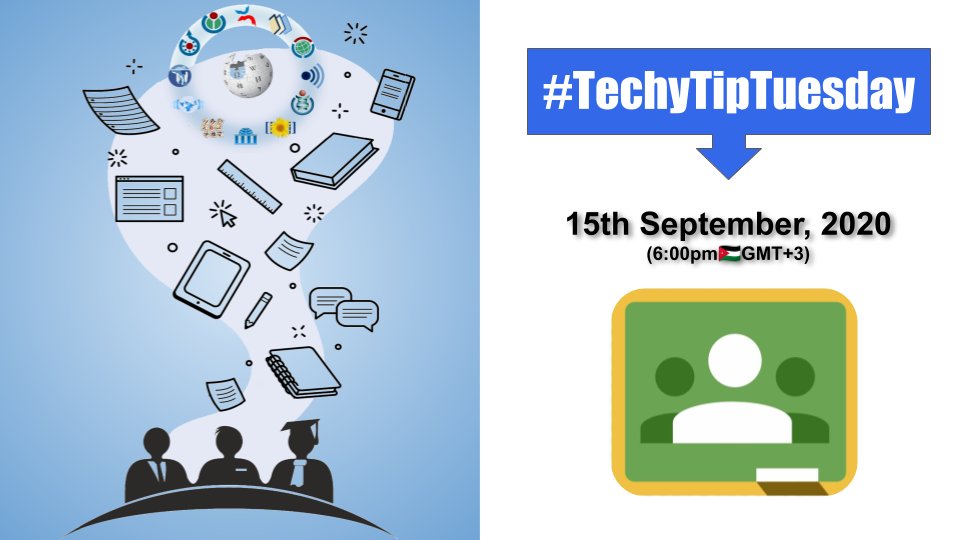 AmmanGEG's tweet photo. 📢 Don't miss #TechyTipTuesday in T-2hrs!
📍https://t.co/JjX7unhSQl
⏰ 15th Sept. @ 6pm🇯🇴GMT+3
💡 #DistanceLearning #basics, including @GoogleMeet2 #Updates
#RemoteLearning #OnlineLearning #empower #inspire #share #learn #GrowWithGoogle #BetterTogether #online #engagement https://t.co/SGNSjlw11w