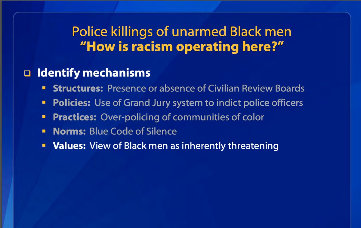 In sessions 6 through 9, the CDC claims that "racism is a public health crisis" and that "systemic racism" leads to "police killings of unarmed Black and Brown men and women" and leads to "the disproportionate impact of COVID-19 on communities of color."