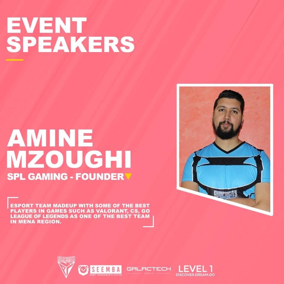 Level1H's tweet image. Our last  speaker 📣⁉️
Mr Amine mzoughi will join us in #DigiCash experience with his knowledge and expertise in the gaming field!
Don’t miss out the opportunity to be part of #DigiCash event guys ;) 

Join us نهار الجمعة 18 سبتمبر at LEVEL1, Lac1
#LEVEL1HUB #galactech #DigiCash