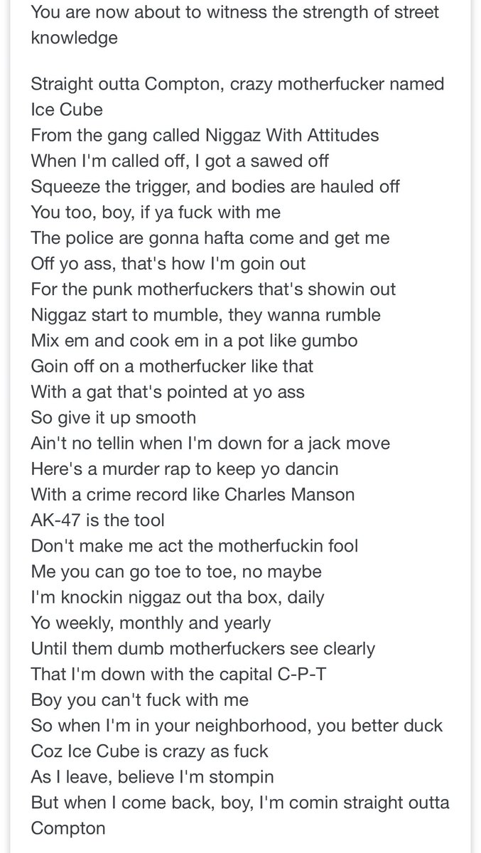 Straight Outta Compton Lyrics