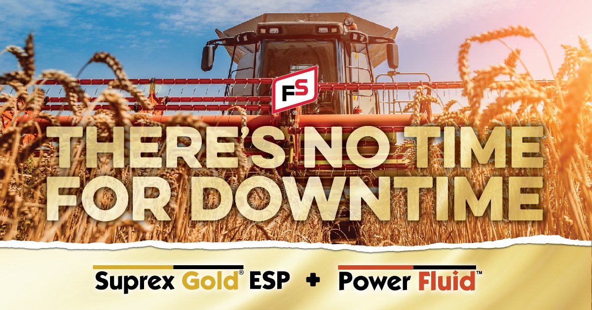 FSCooperatives's tweet photo. When it comes to harvest, your equipment deserves the best lubricants. Contact your local #FSEnergy Specialist to learn more. 

#FSLubricants #GofurtherGoFS #Harvest20 https://t.co/xrGDGDjnE3