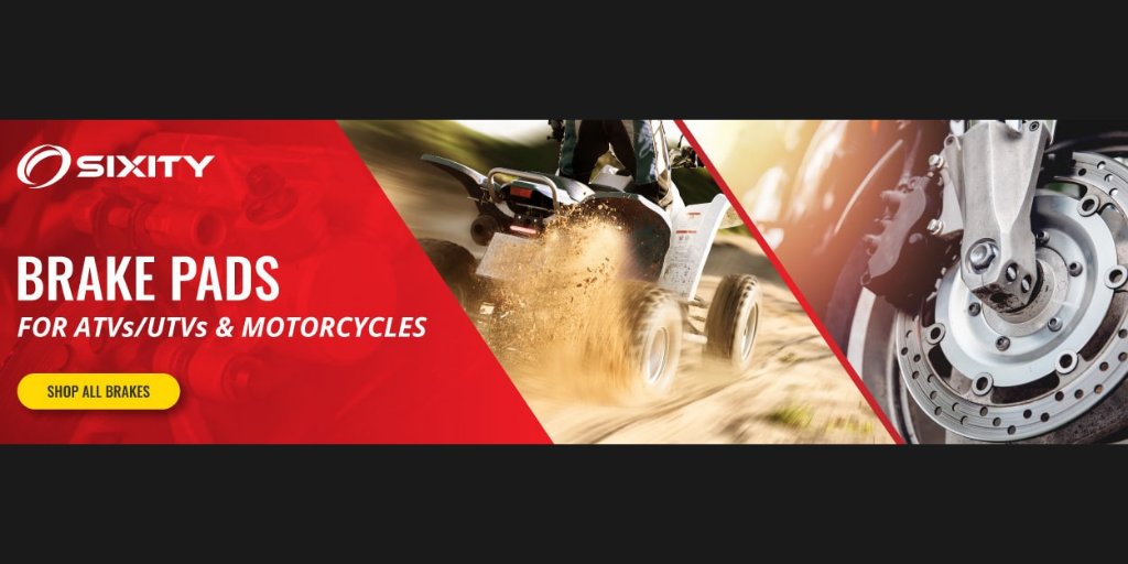 Sixity's tweet photo. 📣 Sixity #ATV and #motorcycle Brake Pads are freshly stocked and ready to ship for FREE. Choose from brake pads for an extensive list of vehicles including #HarleyDavidson, #SUZUKI, #Polaris, and more. Shop Now https://t.co/NSJMjiRyzF https://t.co/j5amZCQ63H