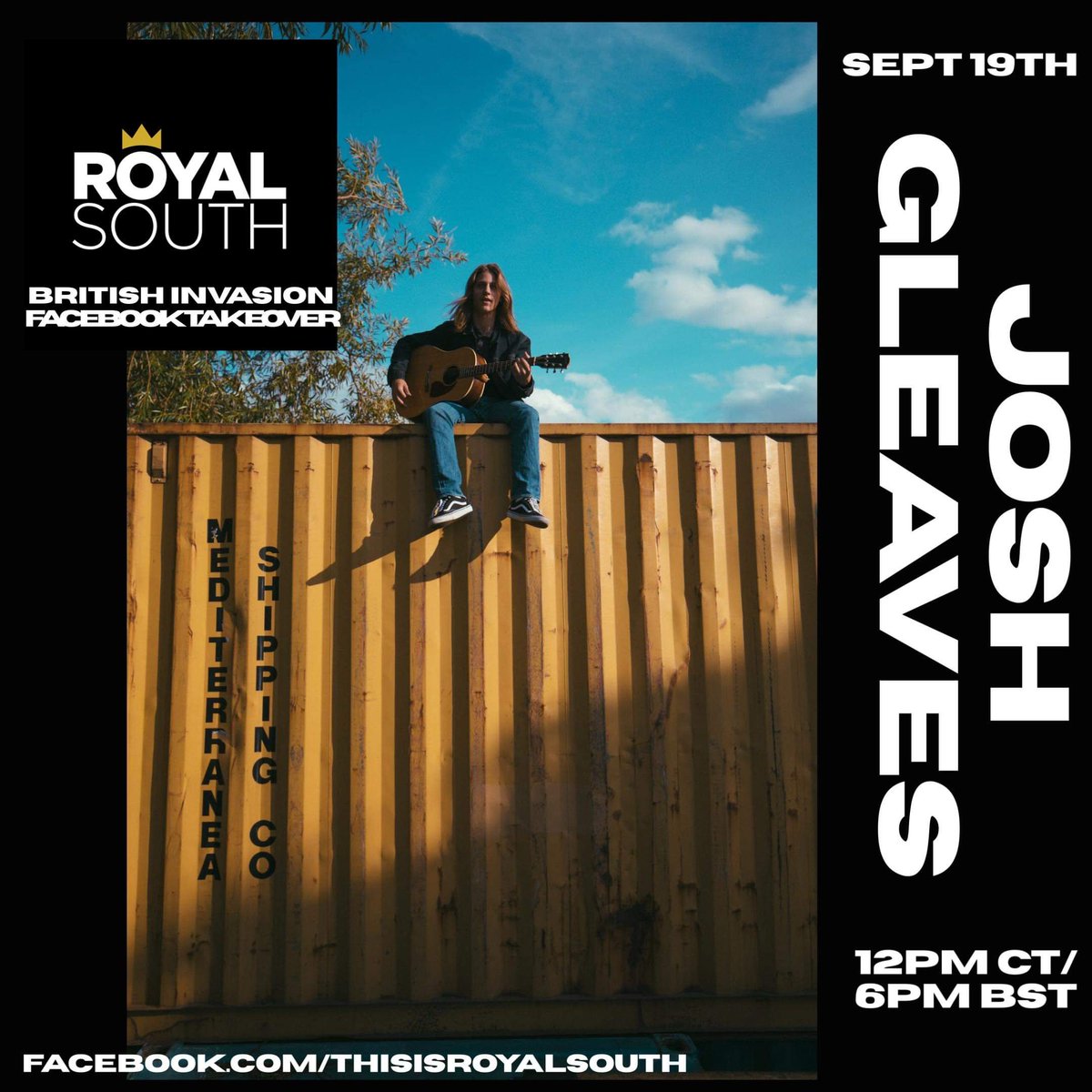 This Saturday I will be taking over the <a href="/WeAreRoyalSouth/">Royal South</a> Facebook page, doing an hour long Live Stream of my songs. 6PM BST. Can't wait!😎 #britishinvasion