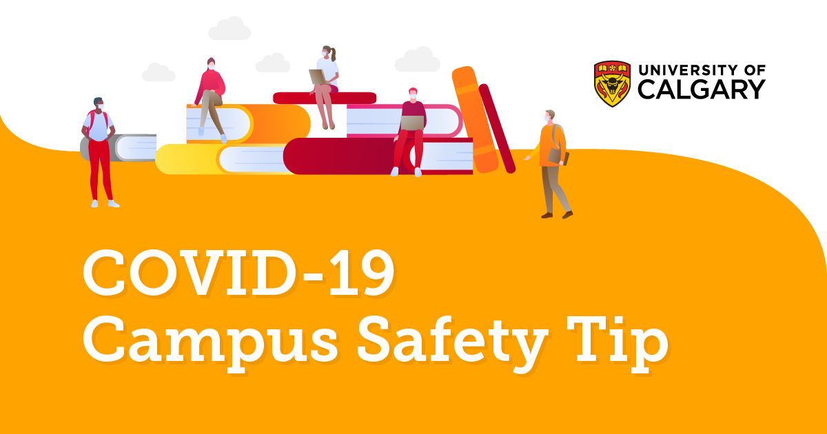 UCalgary's tweet photo. To minimize the risk of exposure to #COVID19, when possible consider cycling, walking or driving alone when coming to campus. When commuting via bus or train maintain physical distance from others, wear a face covering, and wash or sanitize your hands. https://t.co/gdKbvFunYc