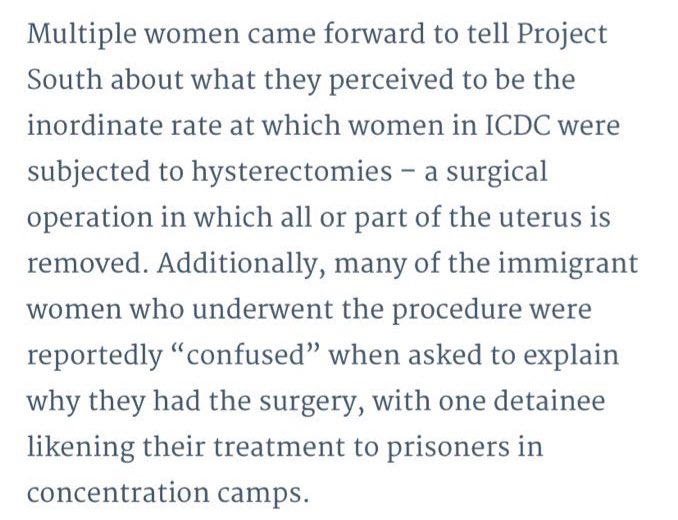 We’ve reached forced sterilizations in America’s concentration camps.