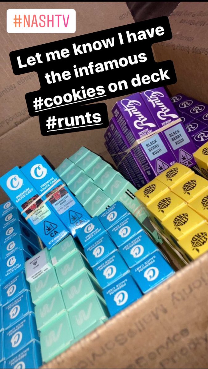 NashTv_'s tweet photo. I got the oils share this #runts #cookies #weed https://t.co/hRRoqoRFKv