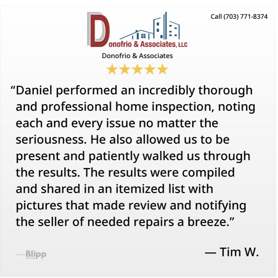 DonofrioInspect's tweet photo. Rockstar Home Inspector🤩

Call and request Daniel TODAY!!
#donofrioinspect
#homeinspections
#buyingahome
#sellingahome
#Loudoun https://t.co/59ddlAzk7w