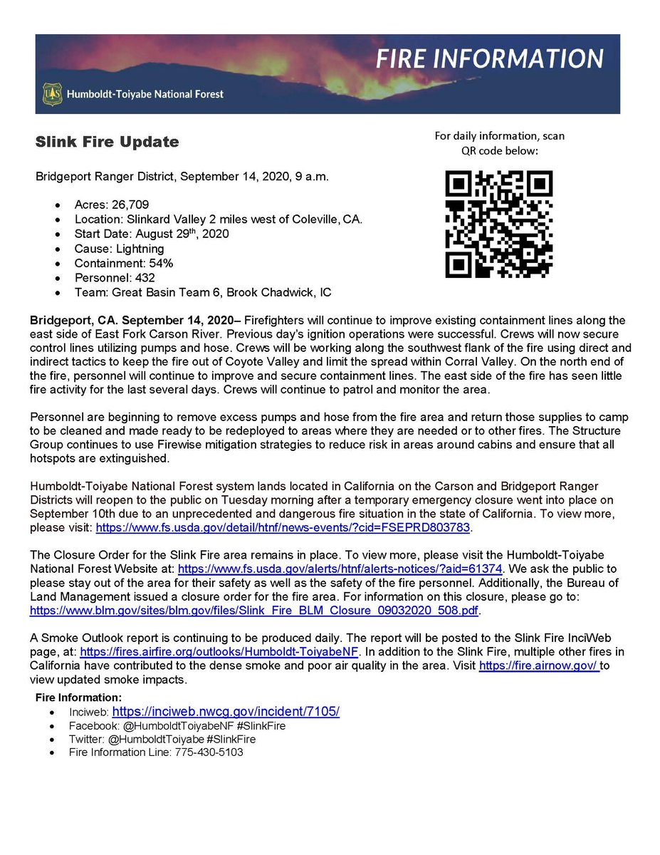 HumboldtToiyabe's tweet image. #SlinkFire Update for September 14.2020