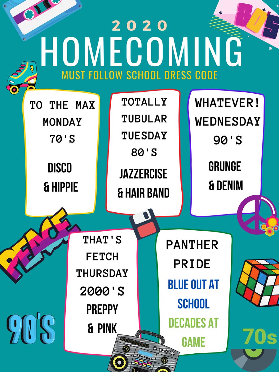 Football Homecoming themes for next week!
