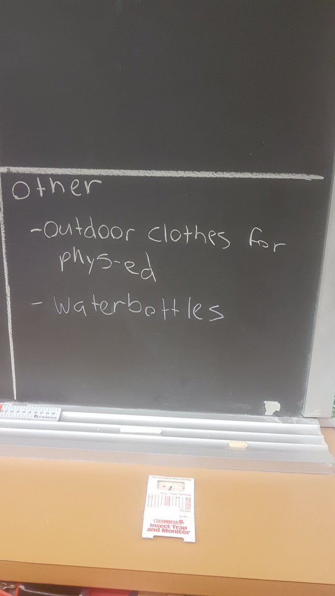 mrdanielgaudet's tweet photo. Make sure to have phys ed clothes and waterbottles for the school year! https://t.co/W359GpjaQG