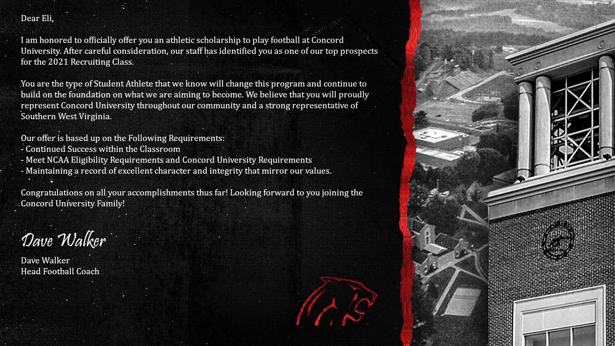 EliArcher81_44's tweet photo. Blessed to receive an offer from Concord University!!
@coachdavewalker @billyseals47 @CoachCal_HHS @PlayBookAthlete https://t.co/IsoNxK6OkX
