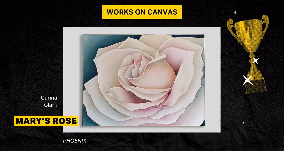 _Carina_Clark_'s tweet photo. 🚂 Toot! Toot! 🚂
I haven't had a piece of art in an art show since high school, but I am so excited that my latest painting "Mary's Rose" (dedicated to my mother-in-law) won first in it's category! https://t.co/77v7B3Pgii
#tootmyhorn #oilpainting #letsdoanother https://t.co/Mp4HOBPqCh