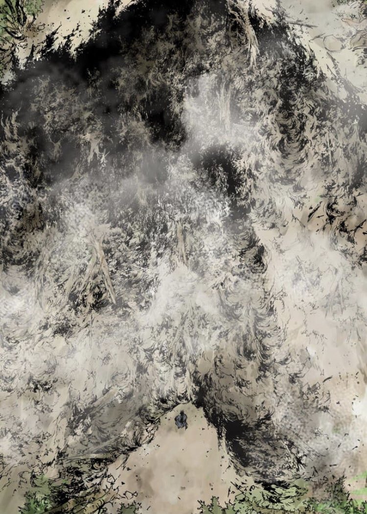 @FromHisDNA ✧ ✧ 

 ⠀  ⠀⠀⠀⠀ ،   * / 𝙆𝘼𝘽𝙊𝙊𝙈 !!! / within moments the geography of the land was lost in a flash of light. Grass fields were now a grueling dirt plain. 

Trees in the foreground had be completely uprooted and destroyed. 

                 [ #WarOfEquity ]