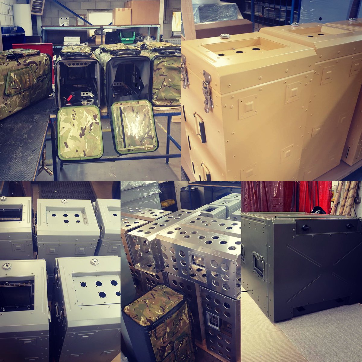 ExtremeCases's tweet photo. Quick roundup from last week. Another busy one with ‘X’ Packs, 19” Shockmounted cases and some clever 1/2 19” shock mounted cases complete with Aircons. #aluminium #cases #milstd #ip65 #ip67 #climatecontrol #shockmounted #backpacks #ukmanufacturing #madeindevon https://t.co/ddMH7GAa4r