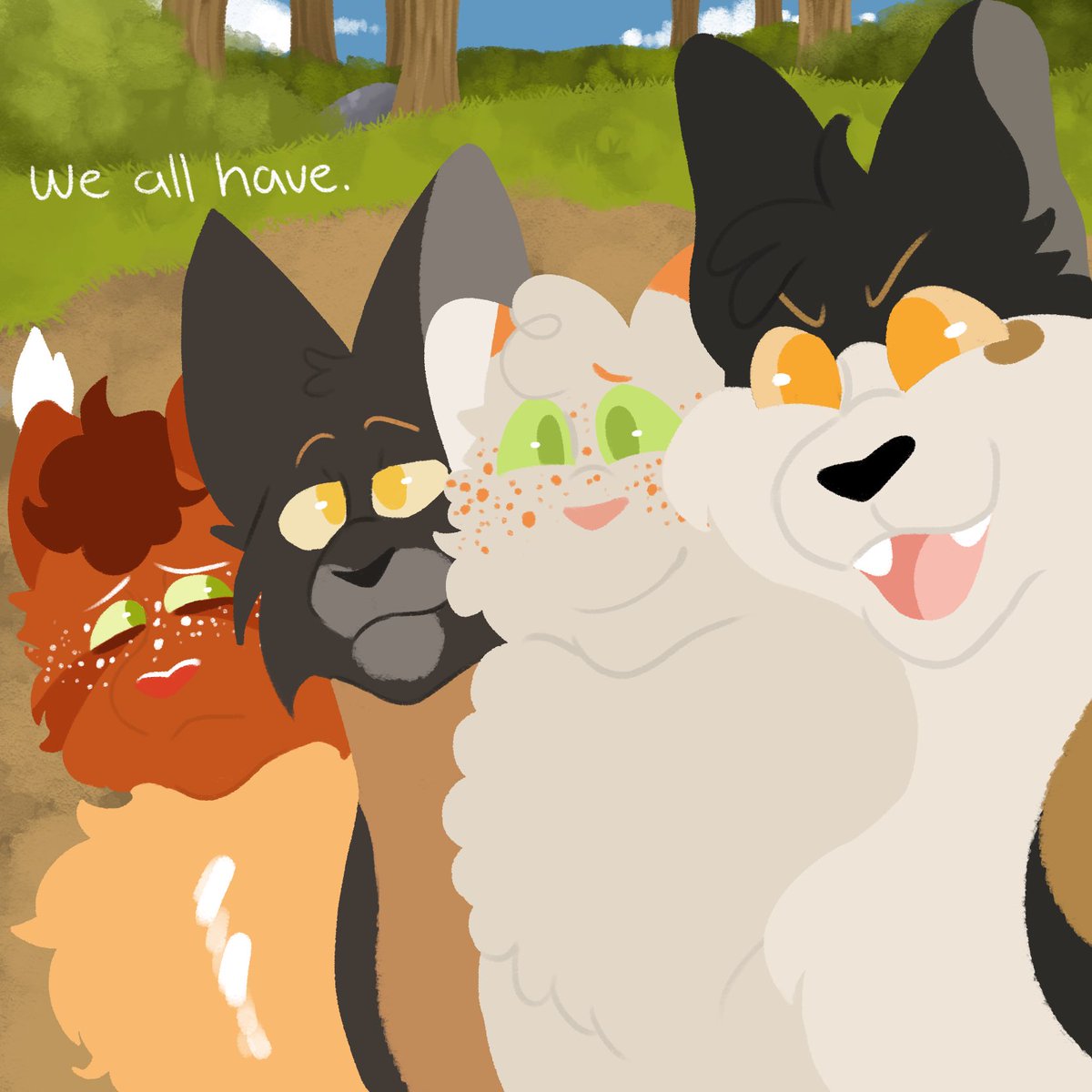 fishbaitslime's tweet photo. old friend #wc #warriorcats #squirrelflight #spiderleg #whitewing #sorreltail #shrewpaw https://t.co/04w6LoRoPs