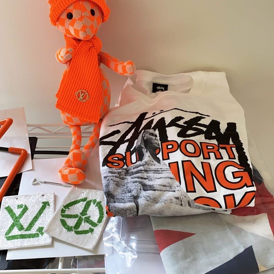 dropoffwhite's tweet photo. Virgil Abloh teasing an Off-White x Stüssy collaboration 👀 https://t.co/aqaULmdsiy