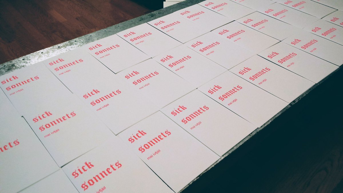 p_cunning's tweet photo. Slingin' sick ink over here! Thanks to @ZackAanderson for all your help with @sorrowwork's new chapbook - SICK SONNETS! Available this fall from #RadioactiveCloud! https://t.co/fFn25jRso3