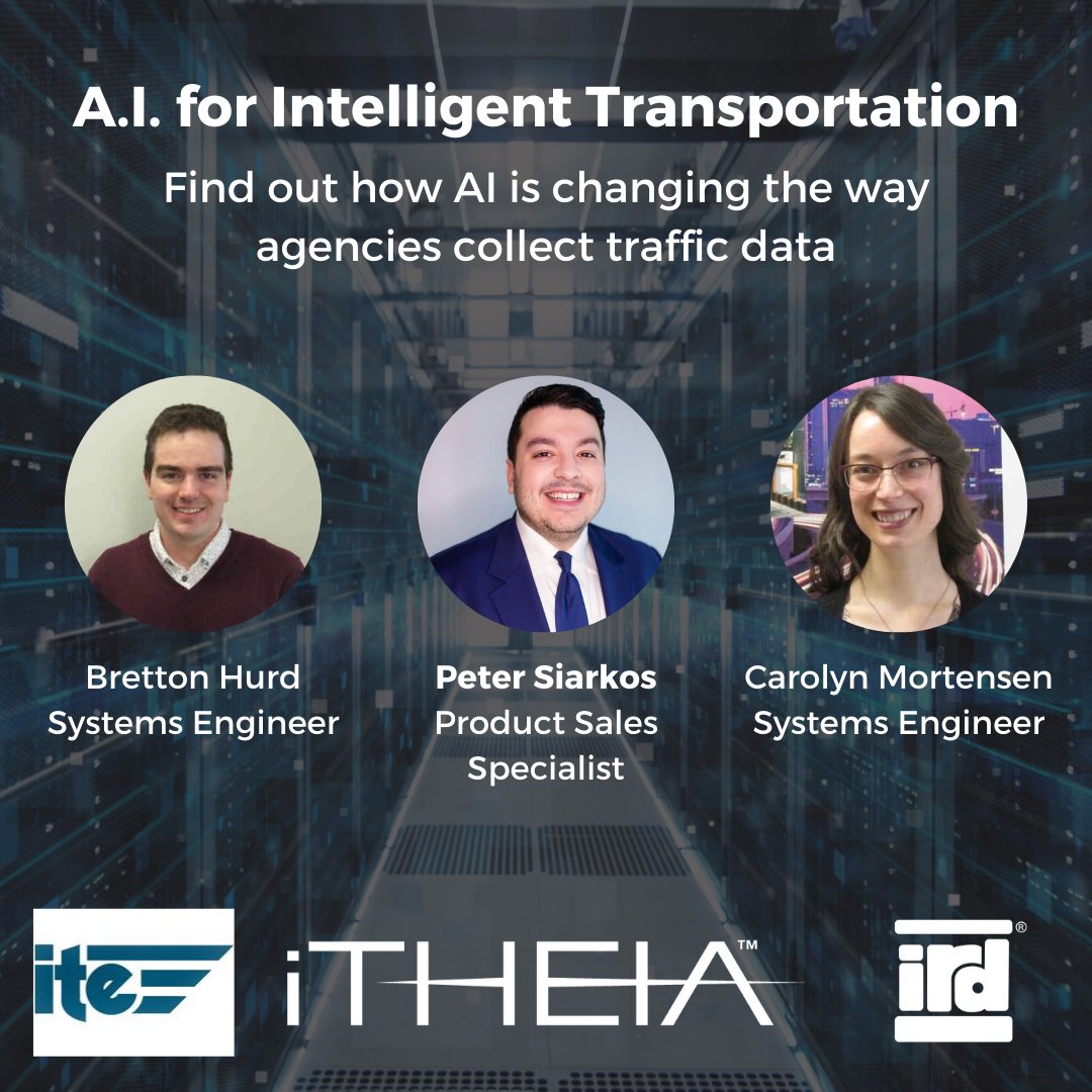 IRDInc1's tweet photo. Don't miss out! #ITE2020 On September 15 at 1 pm CST, our IRD representatives will be hosting a Drop-in Session on how AI is changing the way agencies collect traffic data. Sign up here: https://t.co/bbmpTEwBHf
@ITEhq #ArtificialIntelligence https://t.co/6RyYHIGAfD