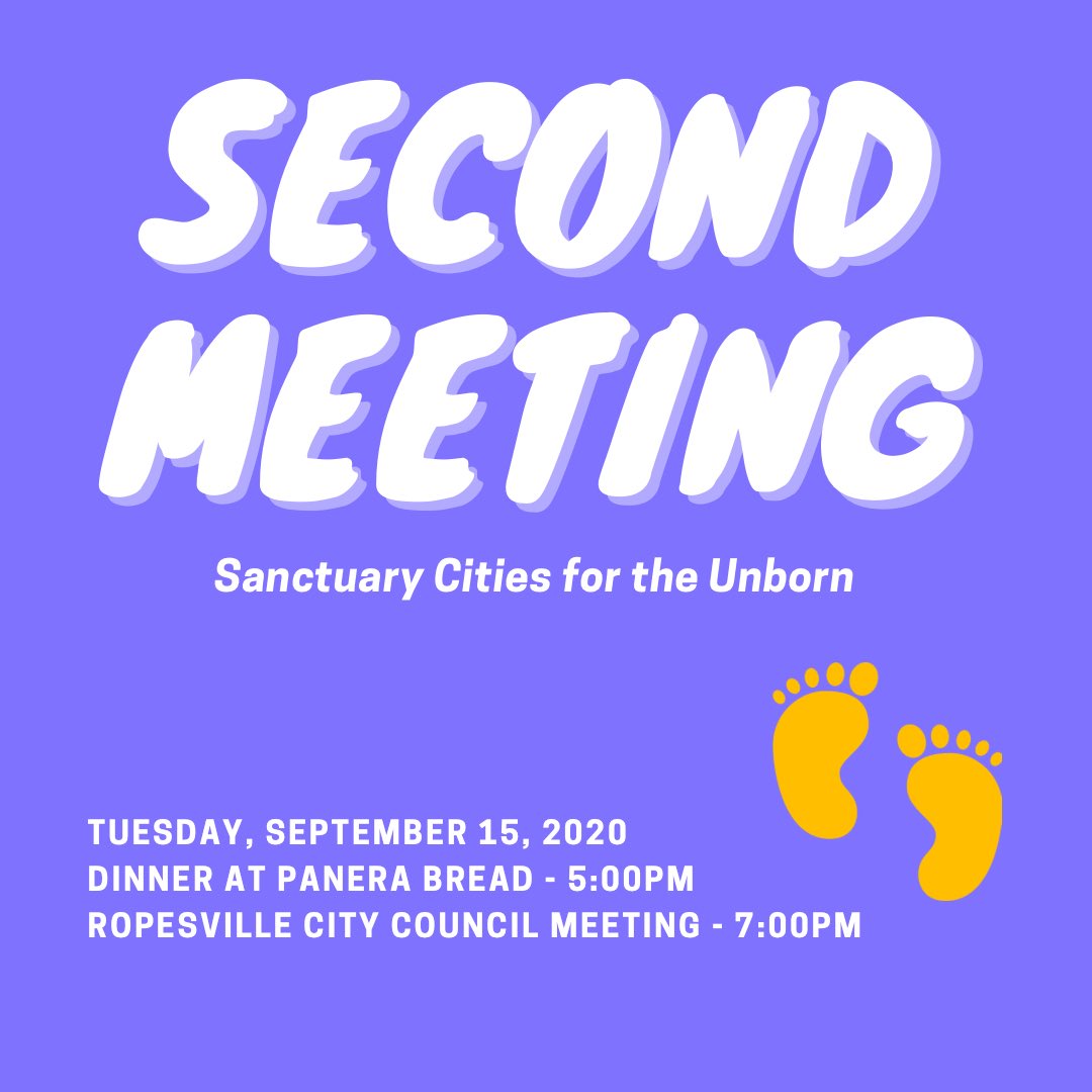prolifeTTU's tweet photo. SECOND MEETING

Ropesville city council meeting to discuss an ordinance that would make them a Sanctuary City for the Unborn. 

5:00PM - Panera Bread
3004 W Loop 289
Lubbock, TX 79407

((Carpool to Ropseville))

7:00PM - Ropesville City Hall
107 Hockley St
Ropesville, TX 79358 https://t.co/4wh3kLyVEW