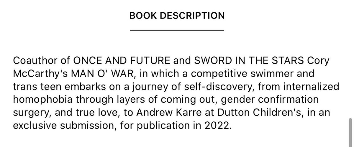 MAN O’ WAR by Cory McCarthy (2022) https://www.goodreads.com/book/show/54321801