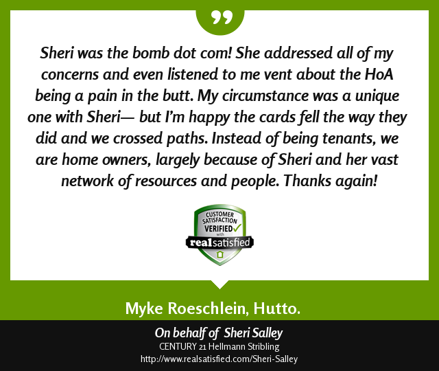 Loved helping Myke and his sweet family buy this home instead of renti realsatisfied.com/Sheri-Salley via <a href="/realsatisfied/">RealSatisfied</a>