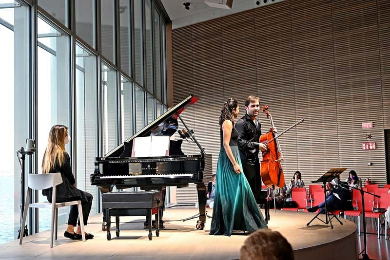 CellistHayk's tweet photo. Throwback to our first concert after the lockdown at beautiful @centrobotin with my dear friend @pallavimahidharapianist 
#classicalmusic #cello #YouTube #Livestream #piano #cellopianoduo #duorecital #concert #travel #travelingmusician #centrobotin #brahms #dvorak #cassado https://t.co/jY9umjqcsS