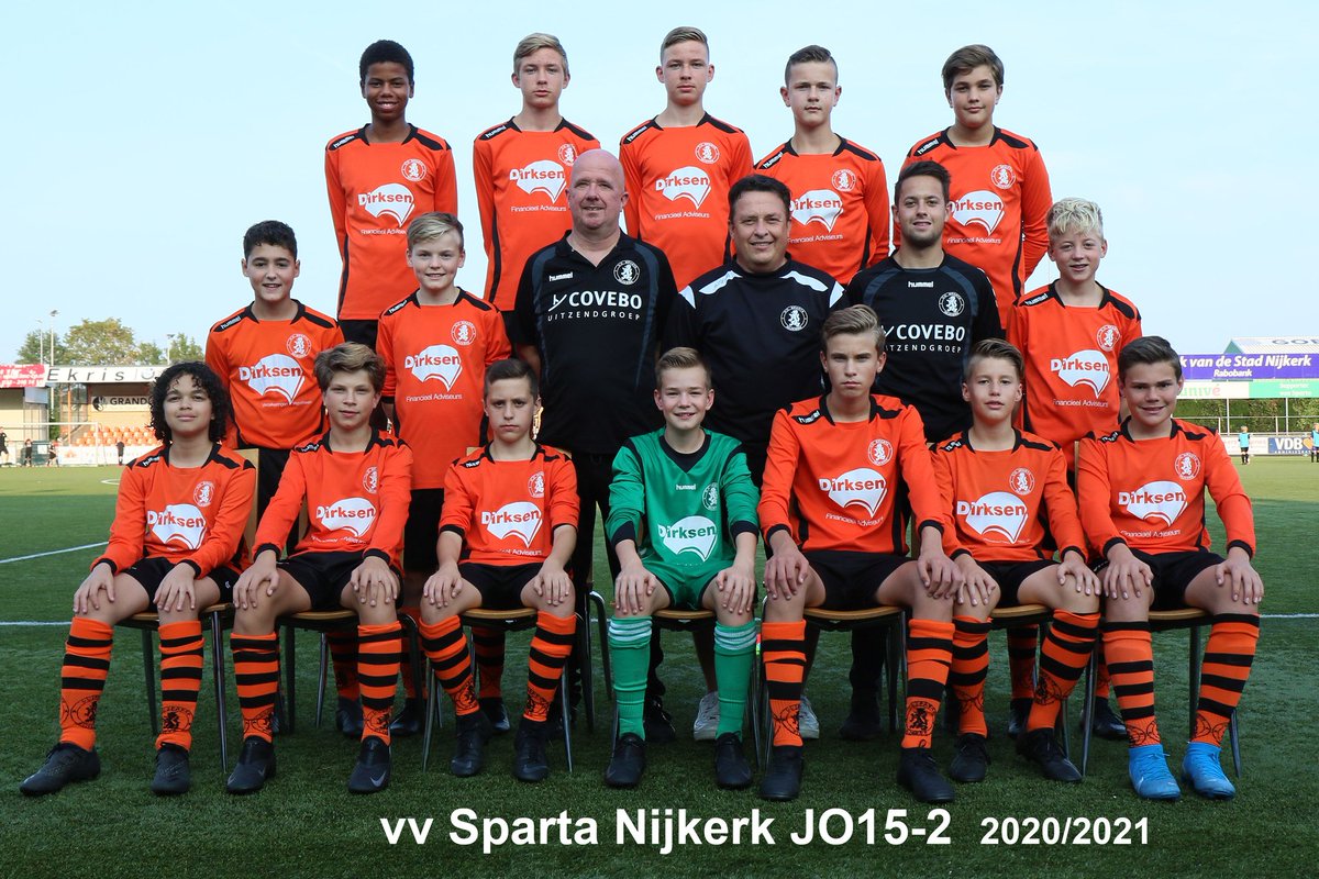 Teamfoto Sparta Nijkerk JO15-2 seizoen 2020/2021