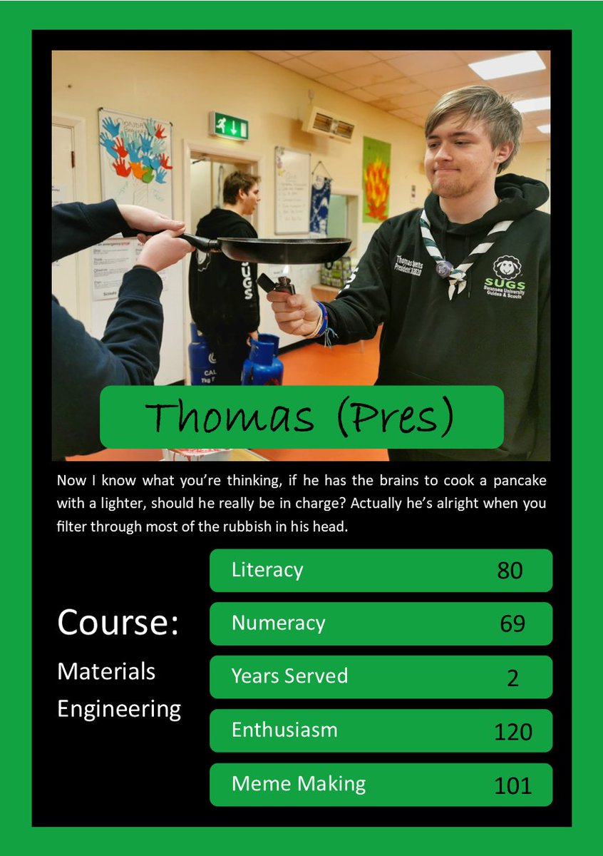 SUGS_SSAGO's tweet photo. Last, but certainly not least we introduce the big boss.

Thomas - President

Thomas is the society Think Tank condensed into one person.
If the committee is an orchestra Tom would be the conductor. https://t.co/aNV80Zy9O2