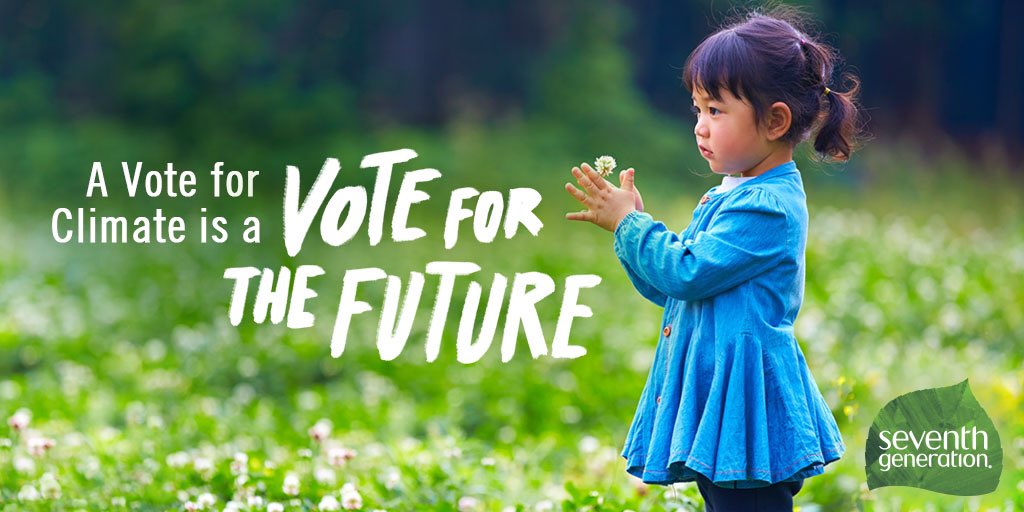 This year, a vote for the climate is a vote for future generations. I’m partnering with <a href="/SeventhGen/">Seventh Generation</a> to check my voter registration status &amp; make sure I’m ready to VOTE - do you know if you’re registered &amp; ready? Go to weare8.com/sg #VotefortheNextGen #7thGenPartner