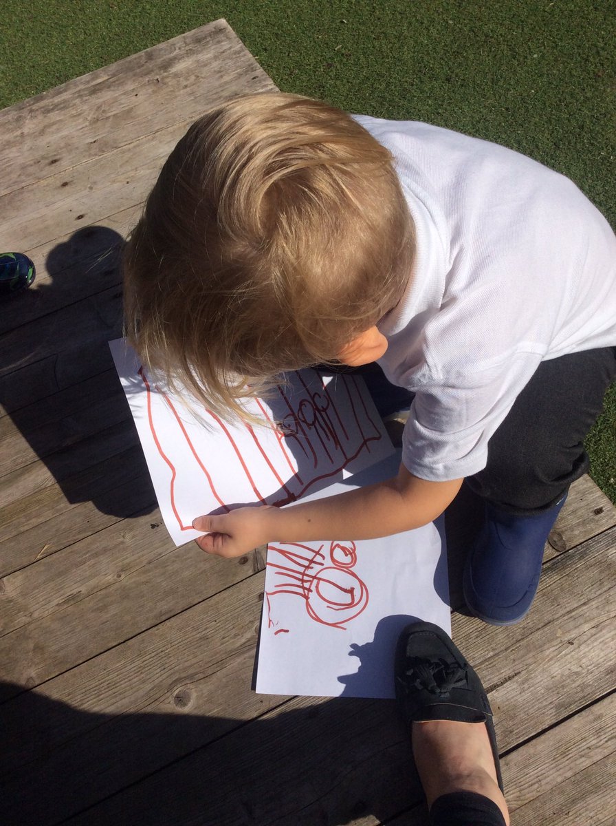 bedford_f2's tweet photo. We found lots of clues outside.  Was it “Something with a big mouth and sharp teeth?” We drew a map to help us search and built a house in case it needed somewhere to live? What could it be? #EYFS #hookedin #3littlepigs So many mark making opportunities @PieCorbett @ABCDoes https://t.co/3Y9L6rLxmk