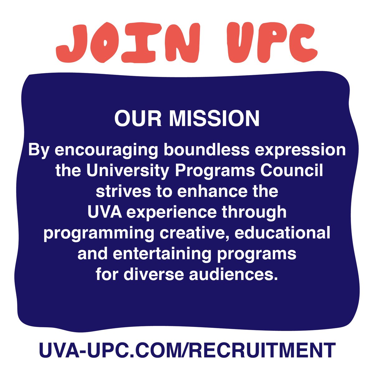 uvaupc's tweet photo. JOIN UPC!
APPS DUE THIS WED. SEP. 16 @ 11:59PM EST
➡️https://t.co/kWovaxYv9Y https://t.co/MxyGCriJlH