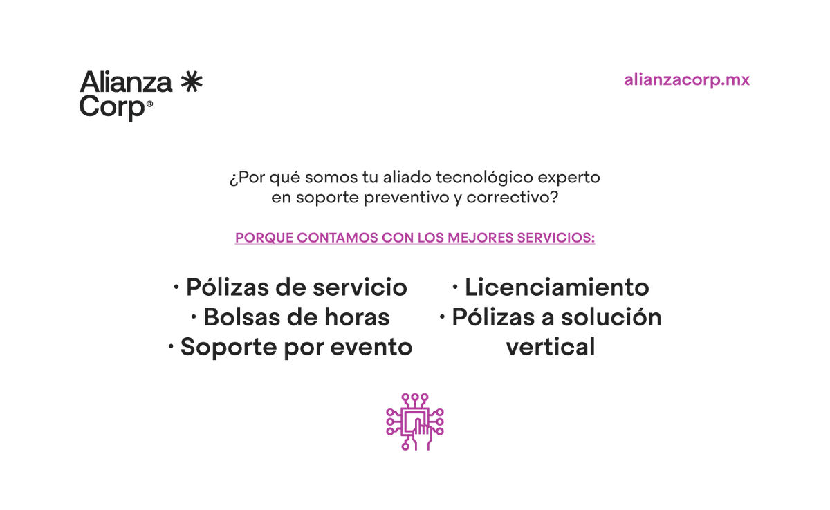 AlianzaCorp's tweet photo. ¿Necesitas soporte con las operaciones de tu negocio? ¡No busques más! Aquí encontrarás tu mejor #ITCOACH.
Nosotros nos convertiremos en tu brazo tecnológico que brindará a tu empresa soporte correctivo a a través de los diferentes servicios de tenemos para ti. https://t.co/VDF1DMyIjj