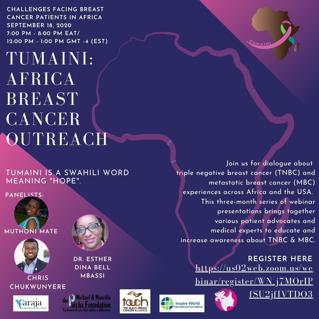 swaggsheila (@swaggsheila1) on Twitter photo <a href="/Tumainibca/">tumainiBCA</a> <a href="/tigerlilycares/">Tigerlily Foundation</a> Our next webinar will be September 18th. Join us as we dissect the subject of BC in Africa and the challenges facing BC patients. #africa #kenya <a href="/kenconetwork/">Kenyan Network of Cancer Organizations</a> <a href="/AWCAA/">African Women's Cancer Awareness Association</a> <a href="/AfriCF/">Africa Cancer Fdn</a> @africa #tumaini #hope Please register at the link below. <a href="/Tumainibca/">tumainiBCA</a> <a href="/tigerlilycares/">Tigerlily Foundation</a> Our next webinar will be September 18th. Join us as we dissect the subject of BC in Africa and the challenges facing BC patients. #africa #kenya <a href="/kenconetwork/">Kenyan Network of Cancer Organizations</a> <a href="/AWCAA/">African Women's Cancer Awareness Association</a> <a href="/AfriCF/">Africa Cancer Fdn</a> @africa #tumaini #hope Please register at the link below.
