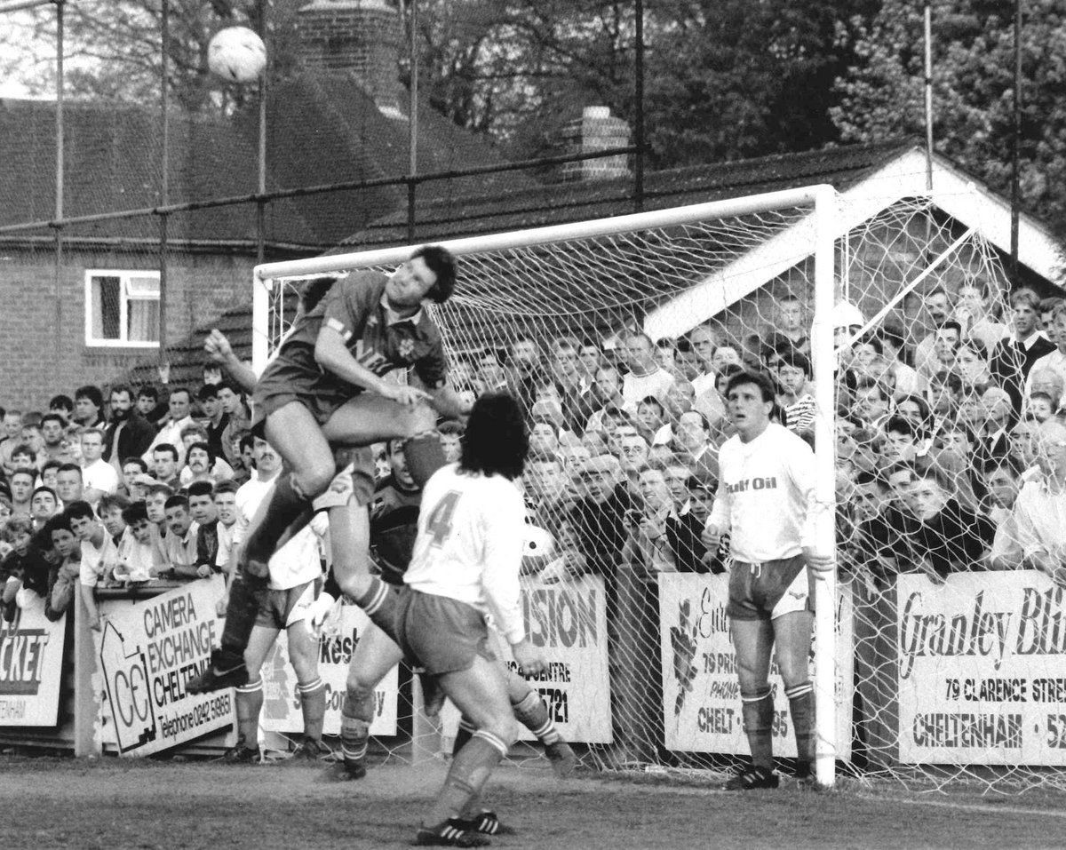 #86 Cheltenham Town 1-0 EFC - Apr 30, 1990. EFC’s first friendly match of the 1990s saw them face Cheltenham Town in a joint testimonial for the Robins duo, Nick Jordan and Ray Baverstock. Cheltenham won 1-0 but the match is unique for  @NevilleSouthall playing for Cheltenham!