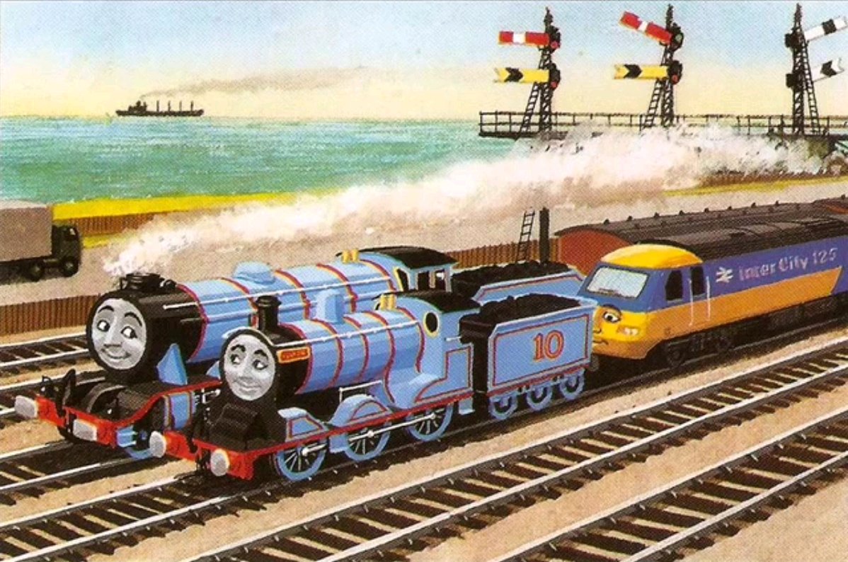 By Really Useful Engines, Gordon is middle aged. Christopher cleverly sets up that Gordon is losing his breath in his first book. This is followed up on in Gordon the High Speed Engine, where his fear of being replaced by an HST is the basis of the book.