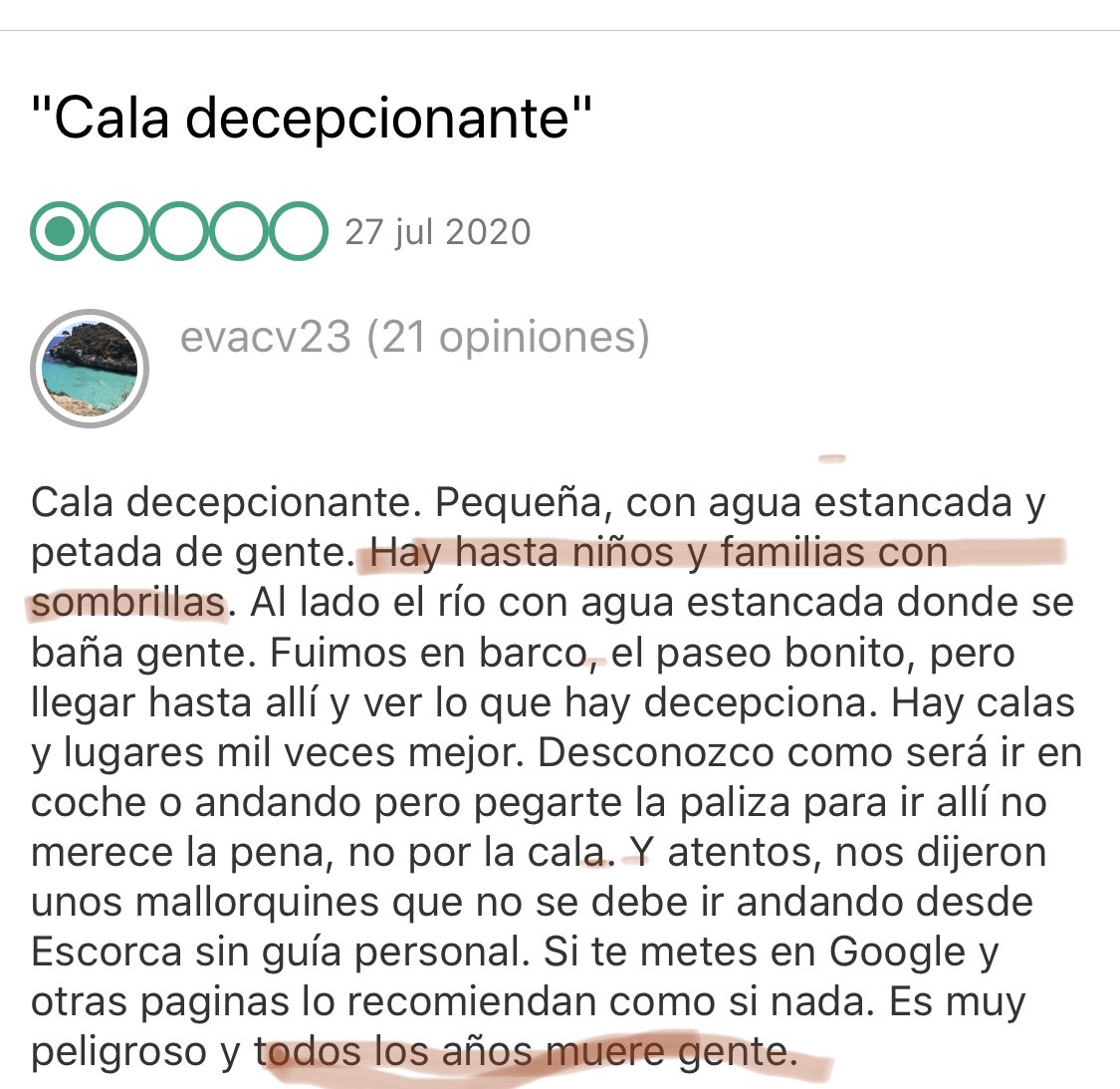 tayalcuadrado's tweet photo. S’avorriment m’ha duit a n’és comentaris de #trypadvisor de “sa calobra”, me trobat aquesta joia! 😂 https://t.co/dm76OGuB8B