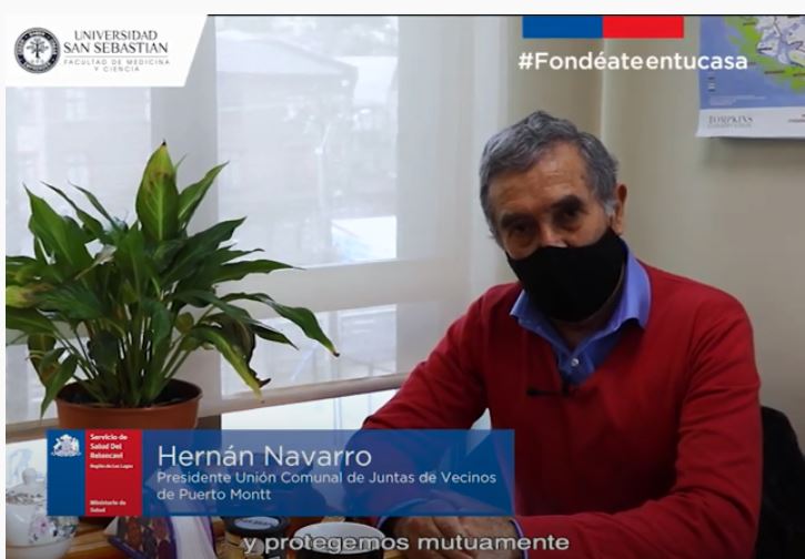 SSDelReloncavi's tweet photo. El presidente de la Unión Comunal de Juntas de Vecinos de Puerto Montt, Hernán Navarro, nos invita a cuidarnos en familia durante estas #FiestasPatrias Video aquí ▶️ https://t.co/A3FPEyursM #FondéateEnTuCasa https://t.co/zvBv9fdAGV