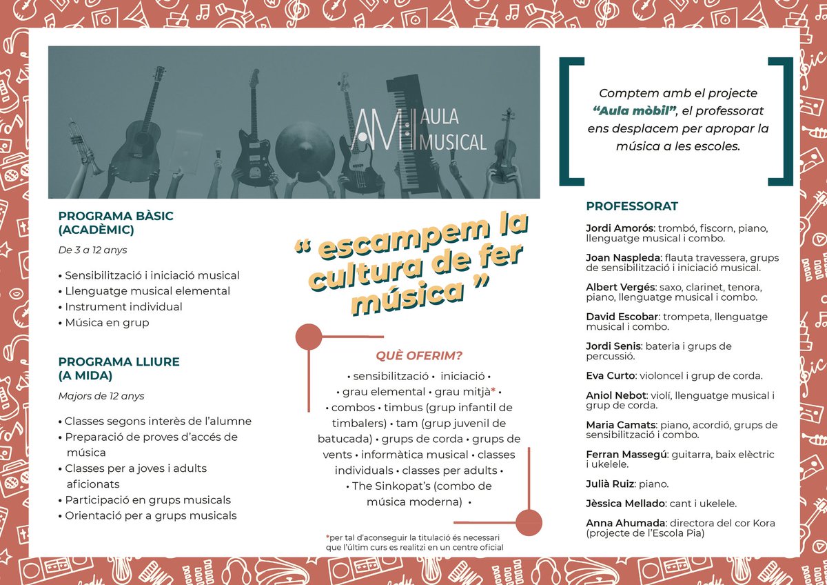 🎶AULA MUSICAL🎶 Què fem? Escampem la cultura de fer música! #Olot #GARROTXA #música #AulaMusical #catalunya