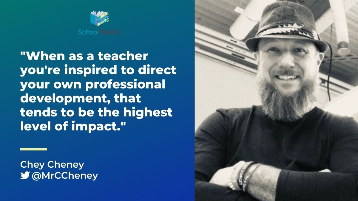 schoolrubric's tweet photo. "When as a teacher you're inspired to direct your own professional development, that tends to be the highest level of impact." Chey Cheney (@MrCCheney)
#podcast #professionalevelopment #teaching #EducationNeverDies https://t.co/rUPg0jq0KQ
