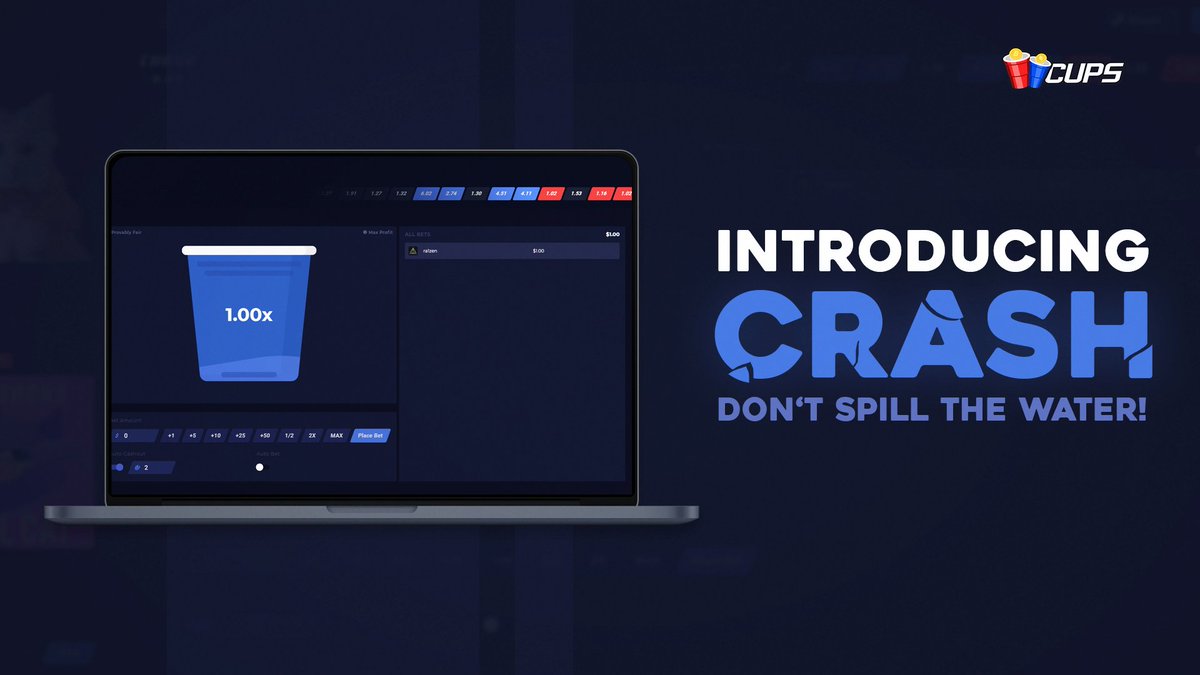 Cupsgg's tweet photo. CRASH IS LIVE ON https://t.co/EagWVKOnDd.

Use code "CRASH" for a little gift.🥤 https://t.co/xgp6fKFtxh