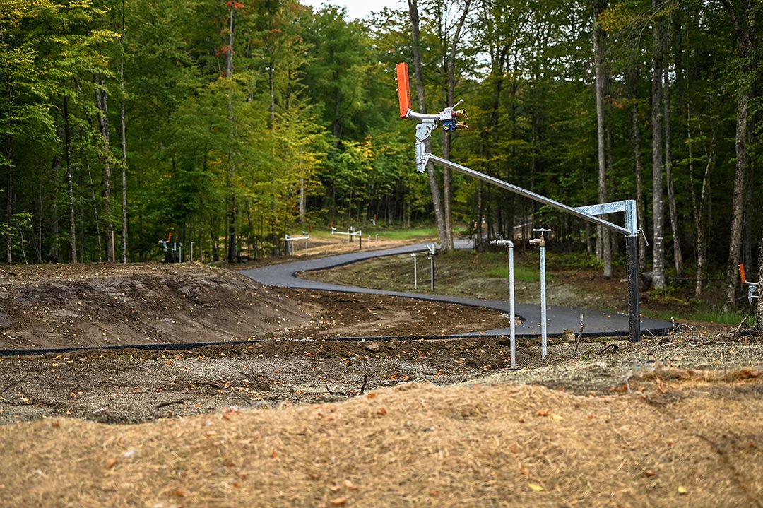 SkiVanHo's tweet photo. We started paving sections of our new trails for elite training and public roller skiing! ⁣
⁣
Also, featured in the first photo, the first glimpse of our new biathlon range, including the penalty loop! https://t.co/qHPgSCzPc9