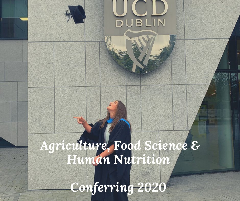 ucdagfood's tweet photo. Reflections, Congratulations & Celebrations for the class of 2020. Highlights from the recent UCD Agriculture, Food Science and Human Nutrition Conferring Ceremony @ucdagfood Congratulations to everyone who received their degree #UCDGrad2020 - https://t.co/Y7vLHPTBAa https://t.co/wNYOZ6AURP