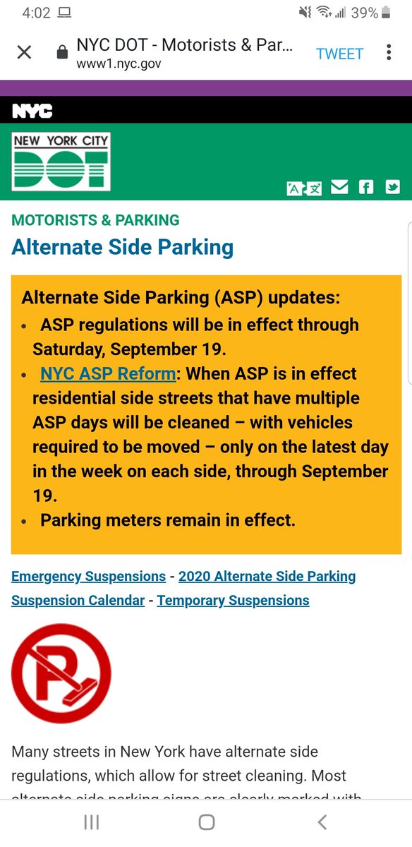 nyc alt side parking on twitter nycasp rules will be in effect tomorrow tuesday september 15 twitter